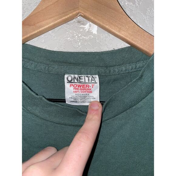 Vintage Black Hills Shirt South Dakota Green Native Graphic Tee Oneita VTG 90s - Picture 7 of 10